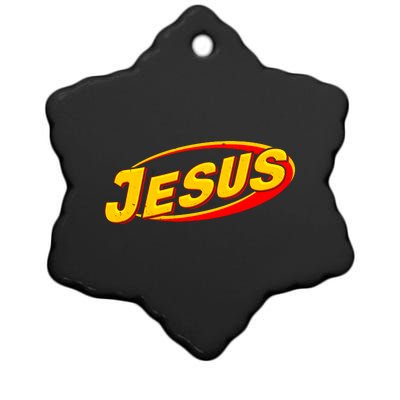 Jesus Sports Style Logo Ceramic Star Ornament