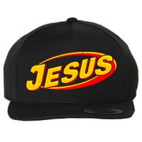 Jesus Sports Style Logo Wool Snapback Cap
