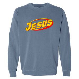 Jesus Sports Style Logo Garment-Dyed Sweatshirt