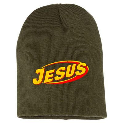 Jesus Sports Style Logo Short Acrylic Beanie