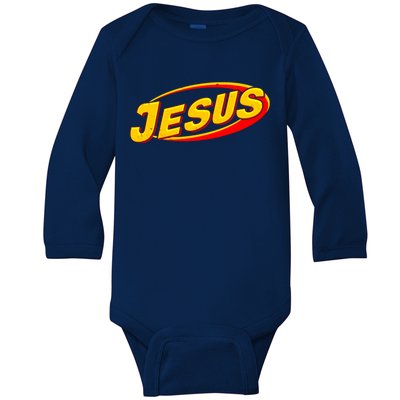 Jesus Sports Style Logo Baby Long Sleeve Bodysuit