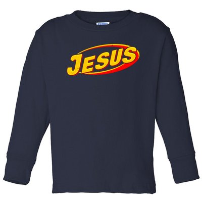 Jesus Sports Style Logo Toddler Long Sleeve Shirt