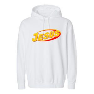 Jesus Sports Style Logo Garment-Dyed Fleece Hoodie