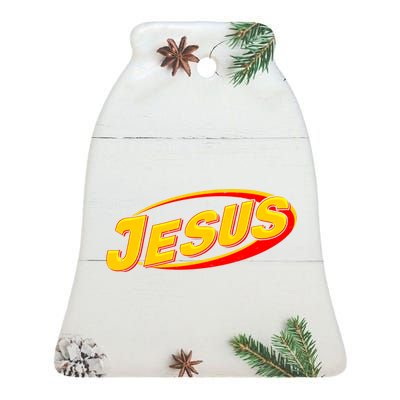 Jesus Sports Style Logo Ceramic Bell Ornament