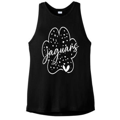 Jaguars School Spirit Team Pride Back To School Ladies PosiCharge Tri-Blend Wicking Tank