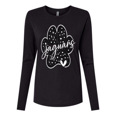 Jaguars School Spirit Team Pride Back To School Womens Cotton Relaxed Long Sleeve T-Shirt