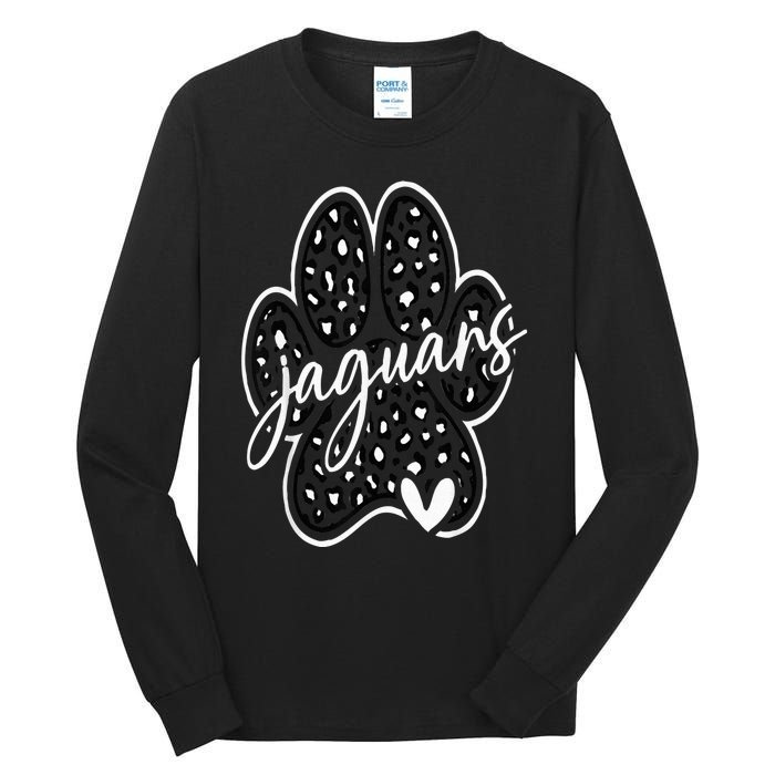 Jaguars School Spirit Team Pride Back To School Tall Long Sleeve T-Shirt