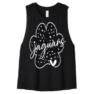 Jaguars School Spirit Team Pride Back To School Women's Racerback Cropped Tank