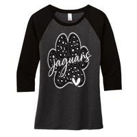 Jaguars School Spirit Team Pride Back To School Women's Tri-Blend 3/4-Sleeve Raglan Shirt