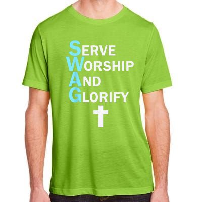 Jesus SWAG Serve Worship And Glorify Faith Religious Adult ChromaSoft Performance T-Shirt