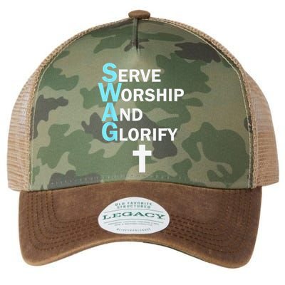 Jesus SWAG Serve Worship And Glorify Faith Religious Legacy Tie Dye Trucker Hat