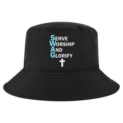 Jesus SWAG Serve Worship And Glorify Faith Religious Cool Comfort Performance Bucket Hat