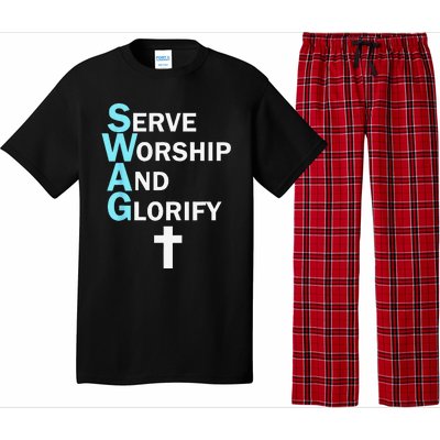 Jesus SWAG Serve Worship And Glorify Faith Religious Pajama Set