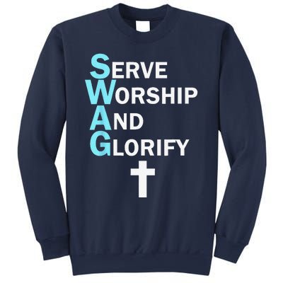 Jesus SWAG Serve Worship And Glorify Faith Religious Sweatshirt