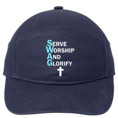 Jesus SWAG Serve Worship And Glorify Faith Religious 7-Panel Snapback Hat