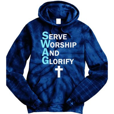 Jesus SWAG Serve Worship And Glorify Faith Religious Tie Dye Hoodie