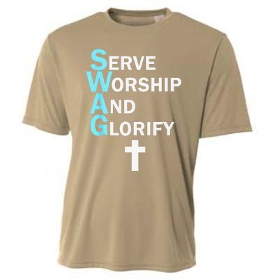 Jesus SWAG Serve Worship And Glorify Faith Religious Cooling Performance Crew T-Shirt