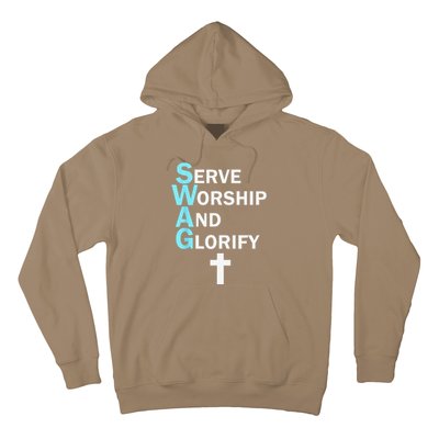 Jesus SWAG Serve Worship And Glorify Faith Religious Hoodie