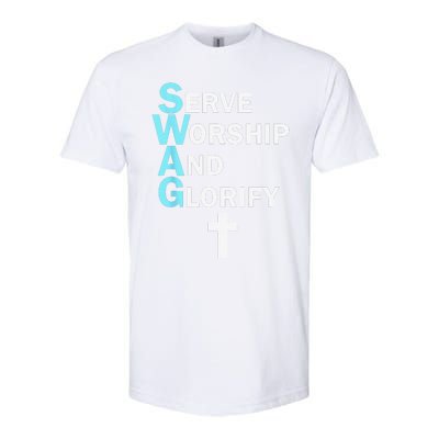 Jesus SWAG Serve Worship And Glorify Faith Religious Softstyle CVC T-Shirt