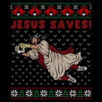 Jesus Saves Soccer Goal Keeper Ugly Christmas Sweater Gift Flat Bill Trucker Hat