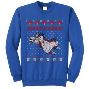 Jesus Saves Soccer Goal Keeper Ugly Christmas Sweater Gift Sweatshirt