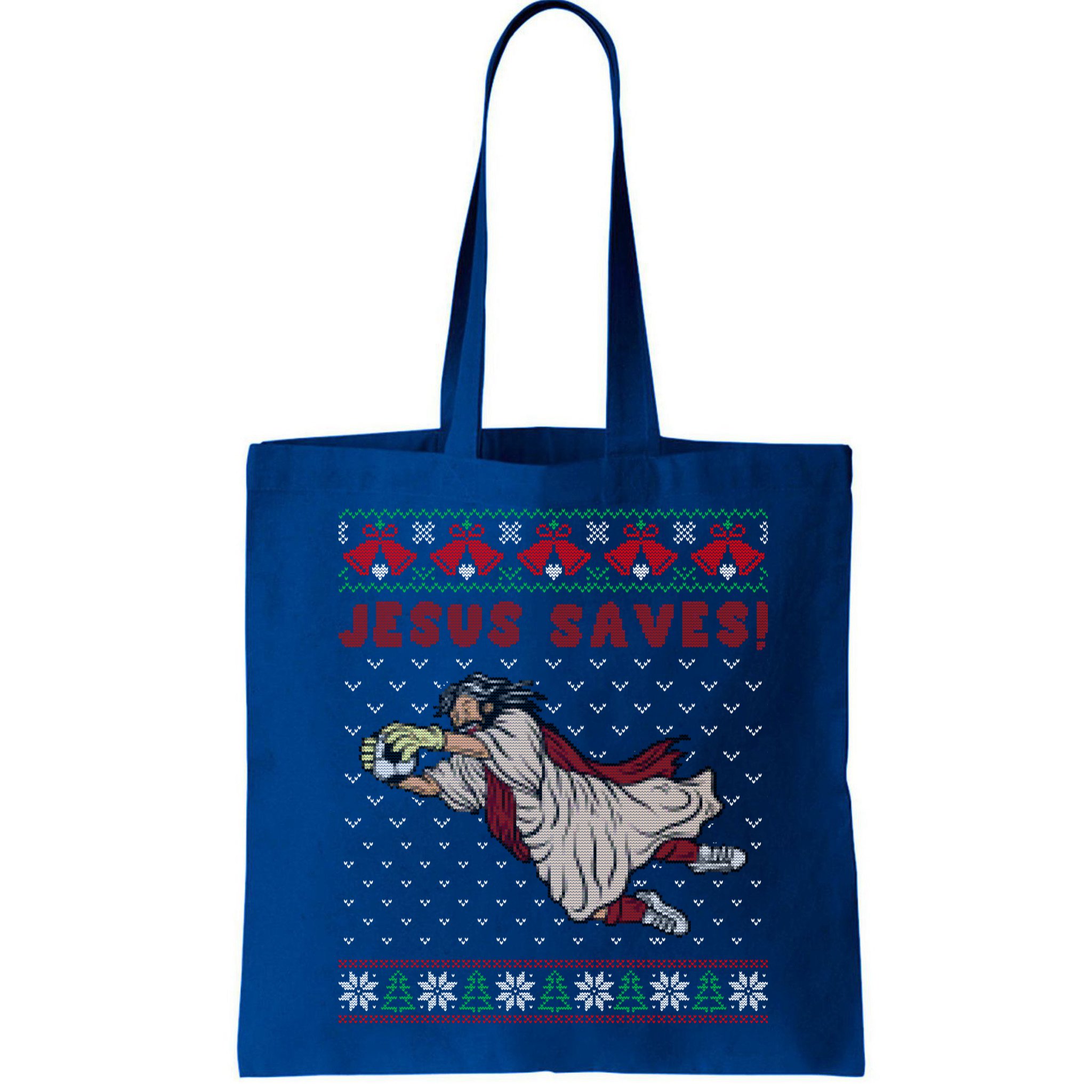 Jesus Saves Soccer Goal Keeper Ugly Christmas Sweater Gift Bag