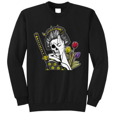 Japanese Skeleton Samurai Geisha Sweatshirt