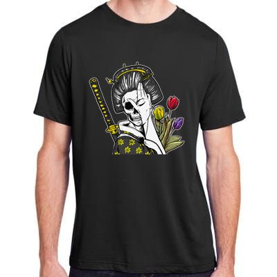 Japanese Skeleton Samurai Geisha Adult ChromaSoft Performance T-Shirt