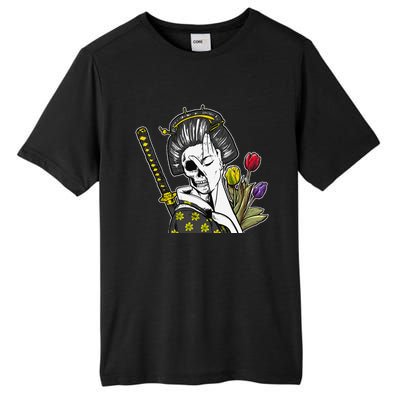 Japanese Skeleton Samurai Geisha Tall Fusion ChromaSoft Performance T-Shirt