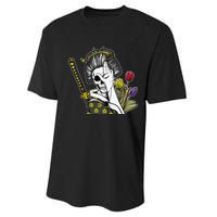 Japanese Skeleton Samurai Geisha Performance Sprint T-Shirt