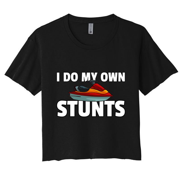 Jet Ski Stunts Gift Jet Skiing Skier Driver Water Sport Gift Crop Top