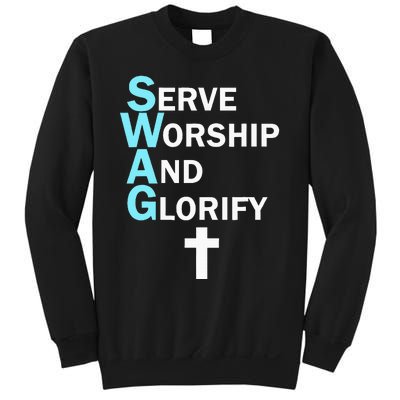 Jesus Swag Serve Worship And Glorify Faith Religious Sweatshirt