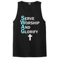 Jesus Swag Serve Worship And Glorify Faith Religious PosiCharge Competitor Tank