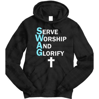 Jesus Swag Serve Worship And Glorify Faith Religious Tie Dye Hoodie