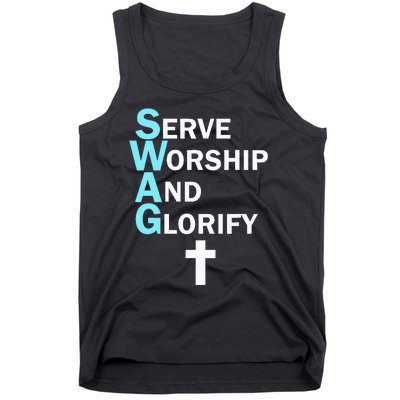 Jesus Swag Serve Worship And Glorify Faith Religious Tank Top