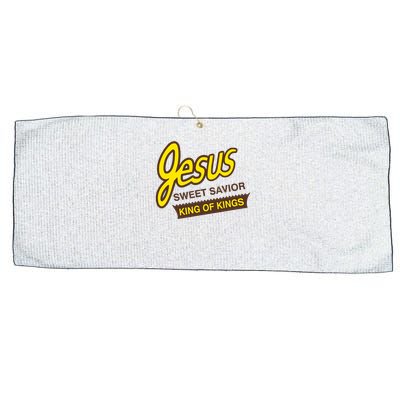 Jesus Sweet Savior King Of Kings Christian Faith Large Microfiber Waffle Golf Towel