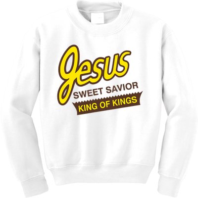 Jesus Sweet Savior King Of Kings Christian Faith Kids Sweatshirt