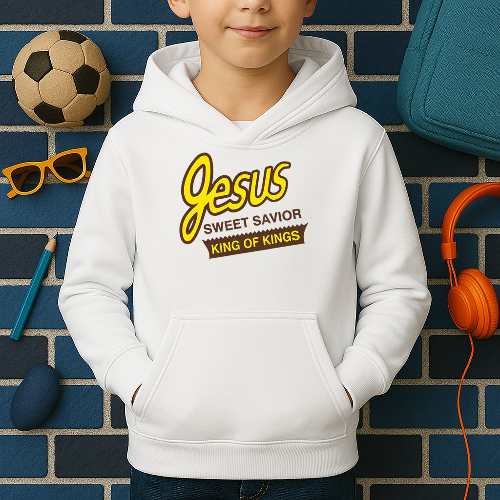 Jesus Sweet Savior King Of Kings Christian Faith Kids Hoodie