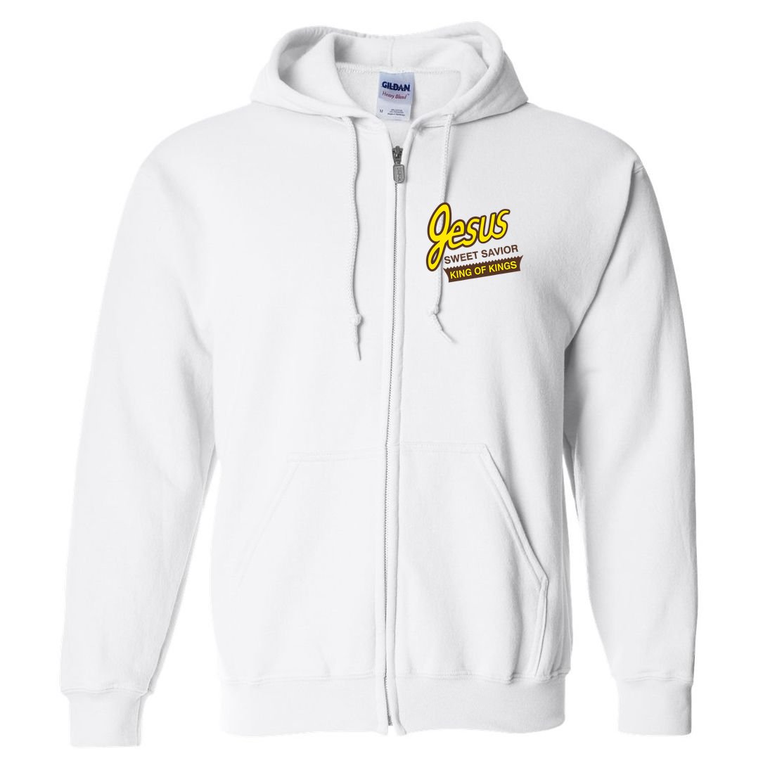 Jesus Sweet Savior King Of Kings Christian Faith Full Zip Hoodie
