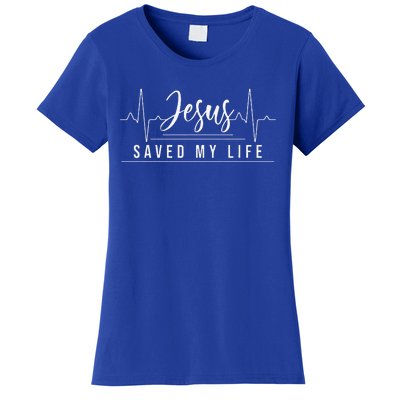 Jesus Saves Saved My Life God Believer Follower Bible Gift Women's T-Shirt