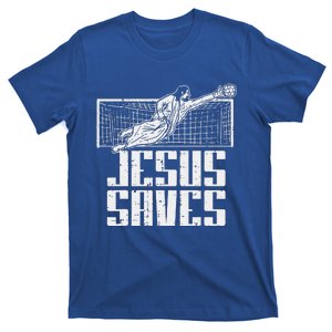 Jesus Saves Soccer Football Christian Goalie Goalkeeper T-Shirt