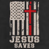 Jesus Saves S Christian Faith Cross Graphic 7 Panel Mesh Trucker Snapback Hat