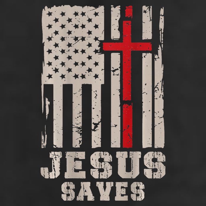 Jesus Saves S Christian Faith Cross Graphic 7 Panel Mesh Trucker Snapback Hat
