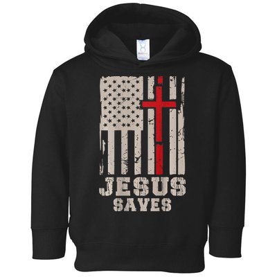 Jesus Saves S Christian Faith Cross Graphic Toddler Hoodie