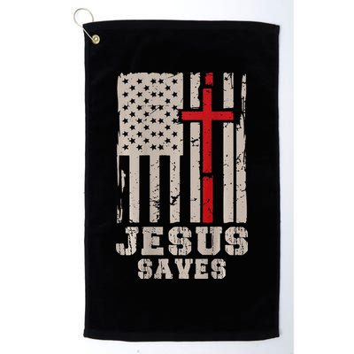 Jesus Saves S Christian Faith Cross Graphic Golf Towel
