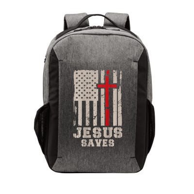 Jesus Saves S Christian Faith Cross Graphic Vector Backpack