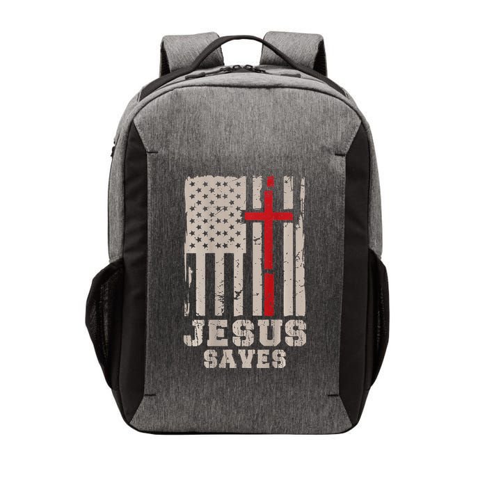 Jesus Saves S Christian Faith Cross Graphic Vector Backpack