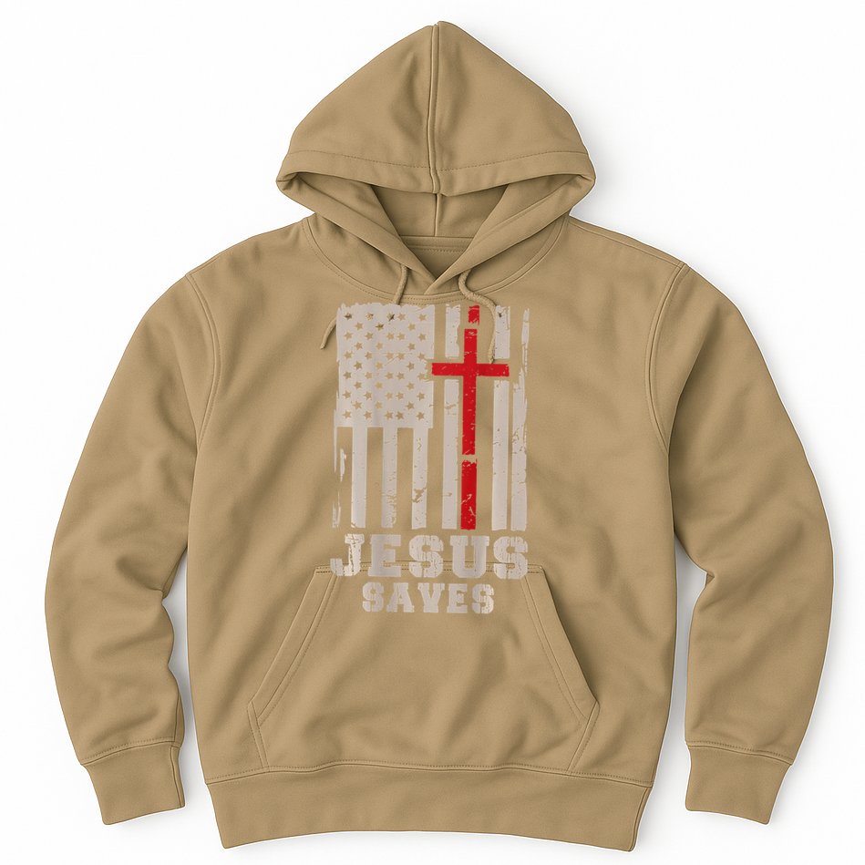 Jesus Saves S Christian Faith Cross Graphic Hoodie