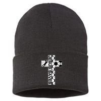 Jesus Saves Soccer Cross Goalie Keeper Christian Faith Sustainable Knit Beanie