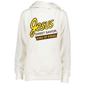 Jesus Sweet Savior King Of Kings Christian Faith Apparel Womens Funnel Neck Pullover Hood